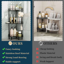 ConsumestCornerShowerCaddyStanding-3-TierStainlessSteelShowerOrganizerwithSoapHolderand4Hooks-La_4731_8 - Brands For Less USA