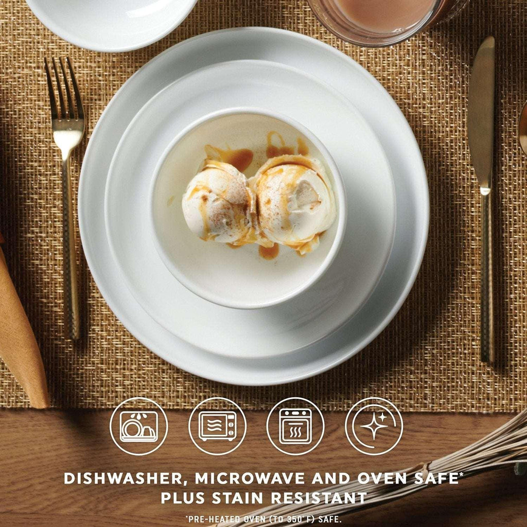 Corelle 12-Piece Modern Round Dinnerware Set– Brands For Less USA