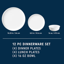 Corelle 12-Piece Modern Round Dinnerware Set