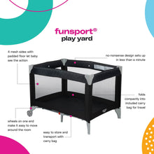 Cosco Kids Funsport Portable Compact Baby Play Yard, Butterfly Twirl, Infant