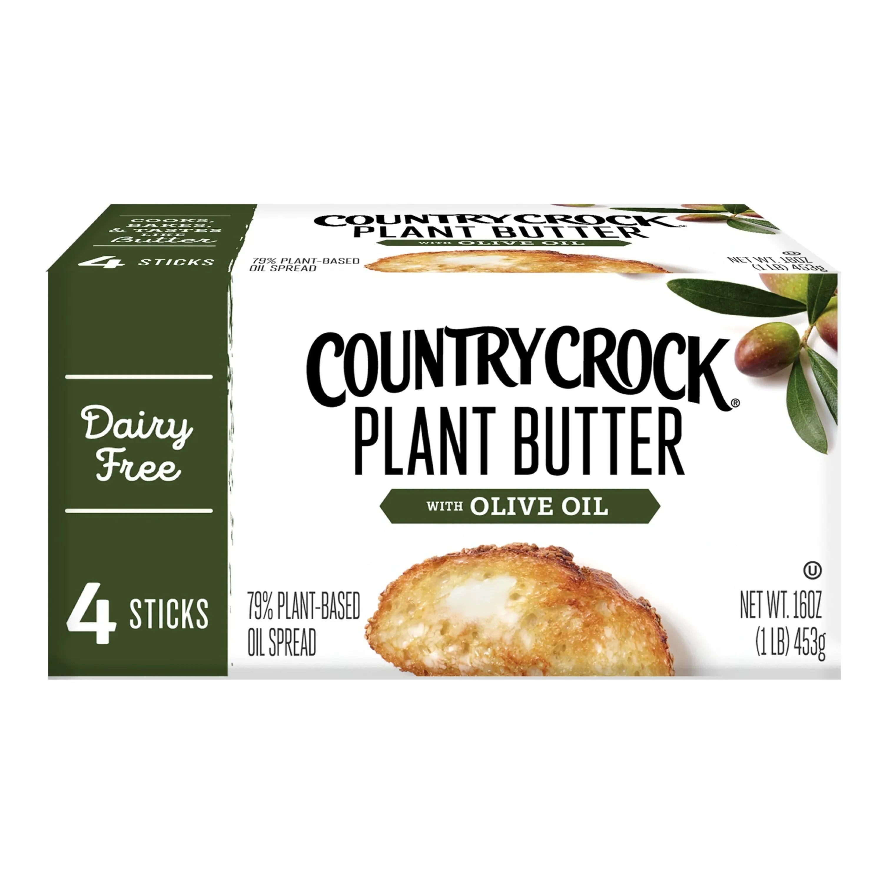 Country Crock Dairy Free Vegan Plant Butter with Olive Oil, 16 oz, 4 S ...