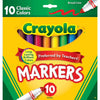 Crayola Broad Line Markers, 10 Ct, Back to School Supplies for Kids, Teacher Supplies, Beginner Child