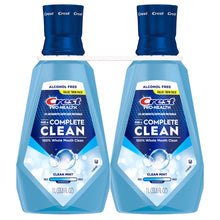 Crest Mouthwash Pro Health Complete Clean, Alcohol Free, Clean Mint, 1 L, 2 Pack