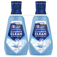Crest Mouthwash Pro Health Complete Clean, Alcohol Free, Clean Mint, 1 L, 2 Pack