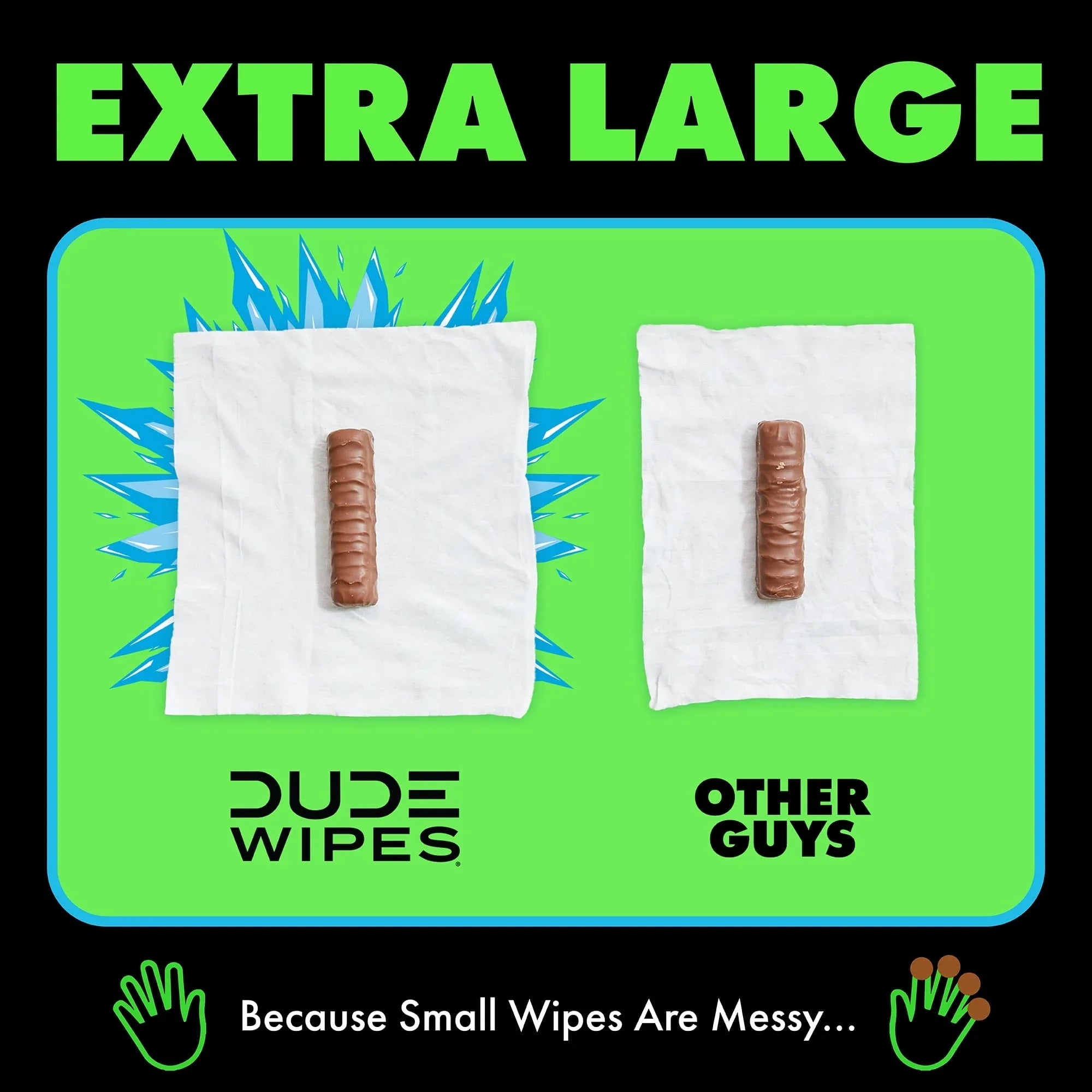 DUDE Wipes MentHOLE XXtreme, Extra Large Flushable Wipes, 48 Count, 3 ...