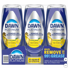 Dawn Platinum Dish Soap, Clean Lemon, 20.5 fl oz, 3-count