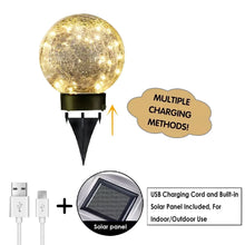 DeckImpressions6SolarUSBLEDCrackleGlassGlobeLights_ChoosePack4 - Brands For Less USA