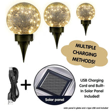 DeckImpressionsMulti-SizeSolarUSBLEDCrackleGlassGlobeLights_3-Pack4 - Brands For Less USA