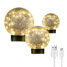 DeckImpressionsMulti-SizeSolarUSBLEDCrackleGlassGlobeLights_3-Pack5 - Brands For Less USA