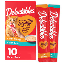 Delectables Squeeze Up Lickable Cat Treats, Chicken &amp; Tuna Variety Pack, 10 Count