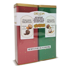 Delicia Fine Italian Chocolate Truffles Gift Tins, 2 pk.