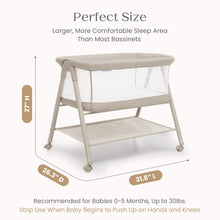 Delta Children Haven AirFlow Bassinet with Breathable Mesh and Wheels, Tan