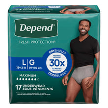 DependFreshProtectionIncontinenceUnderwearforMen_AdultDiapers_L_17Count - Brands For Less USA