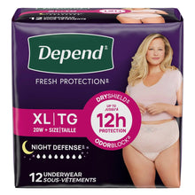 DependNightDefenseIncontinenceUnderwearforWomen_AdultDiapers_XL_12Count - Brands For Less USA