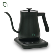 Willow Kitchen 1L Gooseneck Electric Kettle for Pour Over Coffee & Tea, Temperature Control & Automatic Shutoff, Rapid Boil Hot Water Kettle Pot, Black