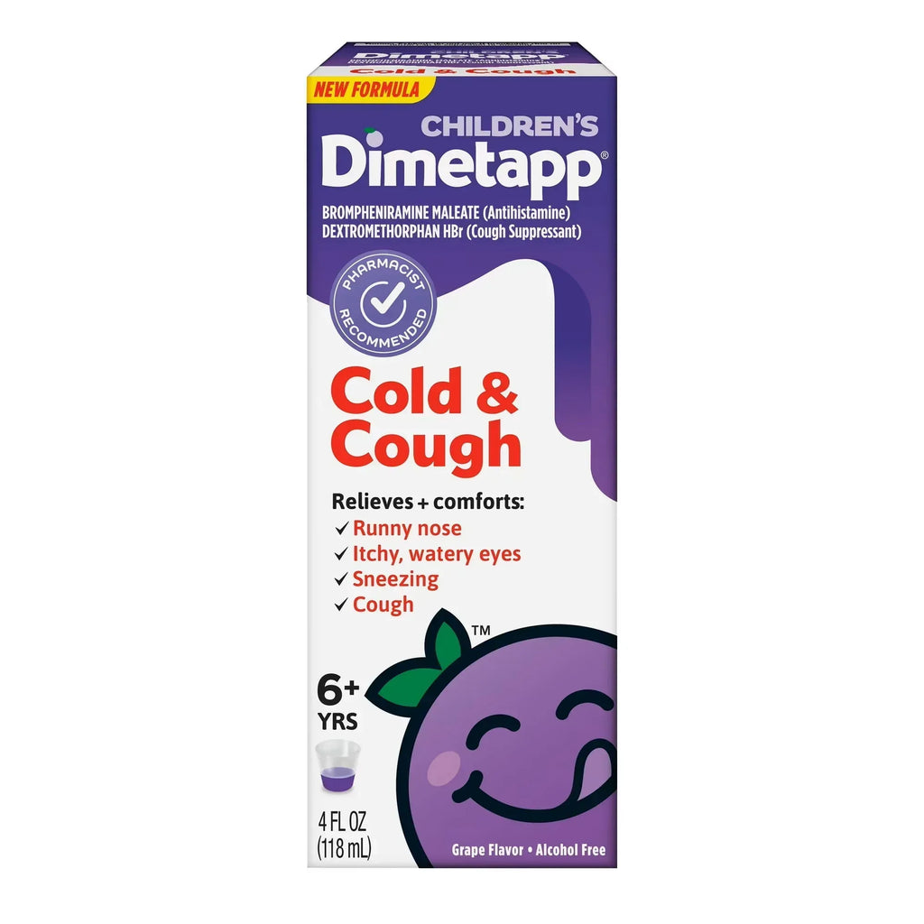 Children’s Dimetapp Cold & Cough Liquid, Multi-Symptom Relief for Kids ...