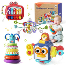 Dimoarch 4 in 1 Baby Toys 6-12 Months Boys Girls, Montessori Babies Toy, Infant Toys Suitable for 3-6-9-12 Months Old Baby Boys and Girls Toy Bundles Gift - Brands For Less USA