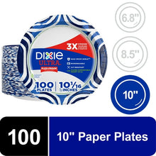 Dixie Ultra Disposable Paper Plates, 10", Multi-Color, 100 Count