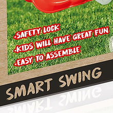 Dolu: Smart Swing - Red & White - Harness & Control Arm, Multiple Configurations, Indoor & Outdoor, Safety Lock, 120lb Max Cap, Toddlers & Kids Age 1+