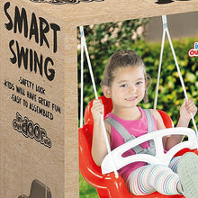 Dolu: Smart Swing - Red & White - Harness & Control Arm, Multiple Configurations, Indoor & Outdoor, Safety Lock, 120lb Max Cap, Toddlers & Kids Age 1+