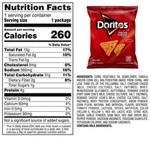 Doritos Nacho Cheese Tortilla Chips, 1.75 oz., 64 pk.