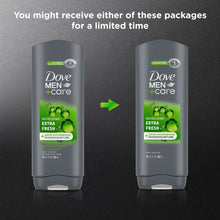 Dove Men Care Body Wash for Men's Skin Care Extra Fresh Effectively Washes Away Bacteria While Nourishing Your Skin, 18 fl oz 2 Count