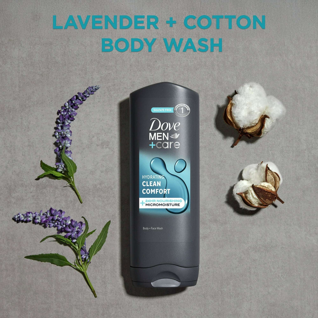 Dove Men+Care Hydrating Gentle Face & Body Wash for Men Clean Comfort ...