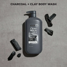 Dove Men+Care Purifying Hydrating Face & Body Wash for Men Charcoal & Clay, 30 oz