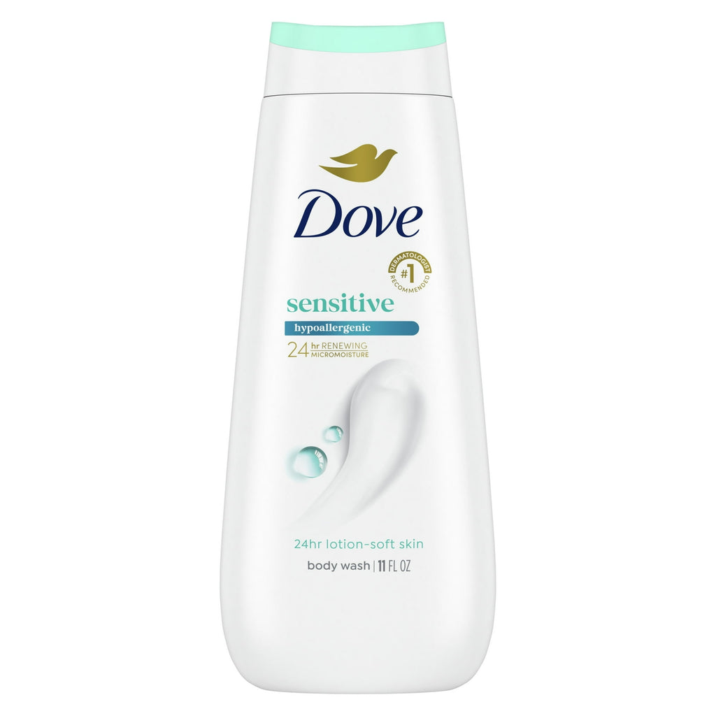 Dove Sensitive Skin Liquid Body Wash Hypoallergenic & Sulfate Free, 11 ...