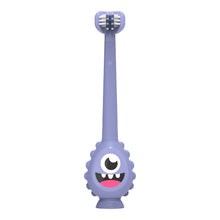 Dr. Brown's ToothScrubber Toothbrush, 3-Sided, Color Changing Bristles, Suction Base, Purple, 1-4Y