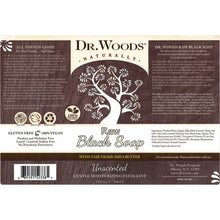 Dr. Woods Raw Moisturizing Black Unscented Soap with Organic Shea Butter, 32 Ounce