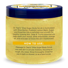 Dr Teal's Shea Sugar Body Scrub With Prebiotic Lemon Balm and Essential Oils - 19 oz