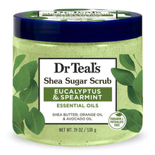Dr Teal's Shea Sugar Body Scrub with Eucalyptus and Spearmint, 19 oz