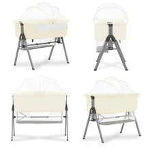 Dream On Me Lotus Bassinet and Bedside Sleeper in Ivory, Lightweight, Carry Bag Included