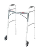 Drive Medical Deluxe Two Button Folding Walker with Wheels - Brands For Less USA