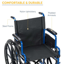 DriveMedicalBlueStreakManualWheelchairwithFlip-BackDeskArmsandSwing-AwayFootrests-SteelFrame-20i_7131_3 - Brands For Less USA
