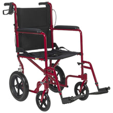 DriveMedicalLightweightExpeditionTransportWheelchairwithHandBrakes-19SeatRed-_10 - Brands For Less USA