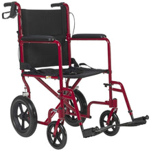 DriveMedicalLightweightExpeditionTransportWheelchairwithHandBrakes-19SeatRed1-_9 - Brands For Less USA