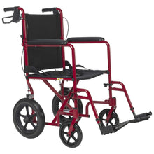 DriveMedicalLightweightExpeditionTransportWheelchairwithHandBrakes-19SeatRed7-_4 - Brands For Less USA