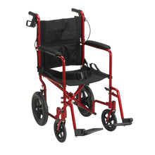 DriveMedicalLightweightExpeditionTransportWheelchairwithHandBrakes_19SeatRed11 - Brands For Less USA