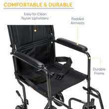 DriveMedicalLightweightSteelTransportWheelchair-FixedFullArms-19Seat2-_3 - Brands For Less USA