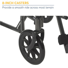 DriveMedicalLightweightSteelTransportWheelchair_FixedFullArms_19Seat3 - Brands For Less USA