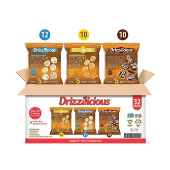 Drizzilicious Mini Rice Cakes Variety Pack, 0.74 oz., 32 pk.– Brands ...
