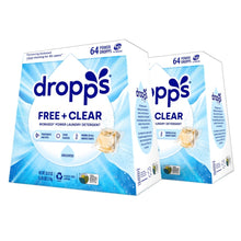 Dropps Free + Clear Biobased* Power Laundry Detergent Pacs, Unscented, 128-count