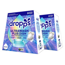 Dropps Ultrawash Plus Biobased* Power Dishwasher Detergent Pacs, Unscented, 128-count