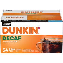 Cápsulas de café descafeinado Dunkin' Donuts, tueste medio (54 unidades)