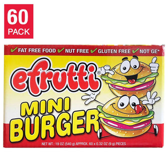 E.Frutti Gummi Mini Burger, 60-count