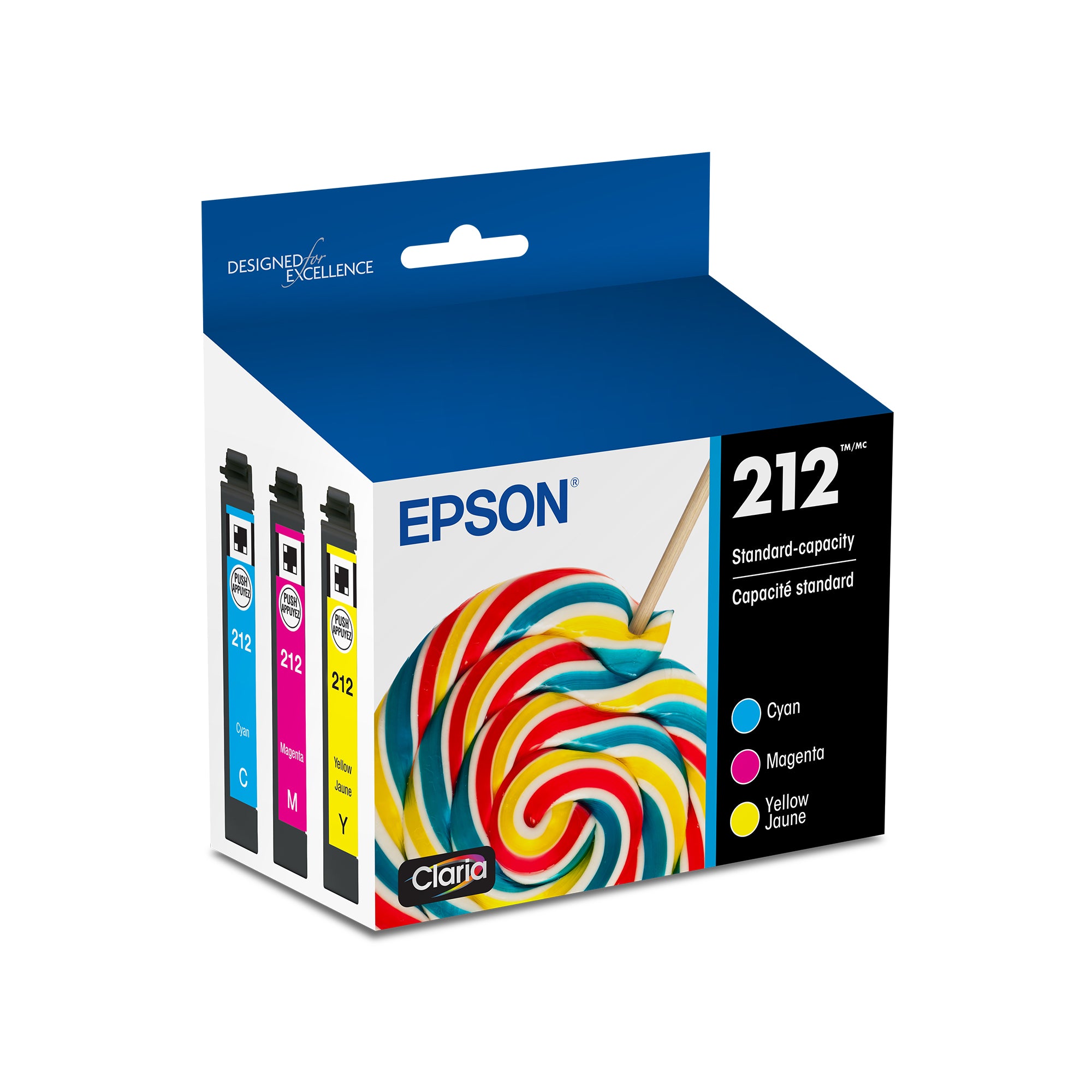 EPSON 212 Claria Ink Standard Capacity Color Combo Pack (T212520-S) Wo ...