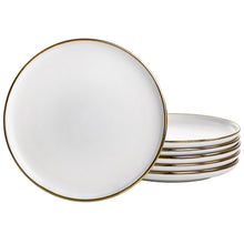 Elama-Arthur-6-Piece-Stoneware-Salad-Plate-Set-in-Matt-White-with-Gold-Rim_1dffade3-4a95-48d8-a4c7-056a7f2fa813.39e6e812240e015aee401f6d422b9b3b - Brands For Less USA