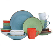 Elama Evelyn 20 Piece Round Stoneware Dinnerware Set in Assorted Colors